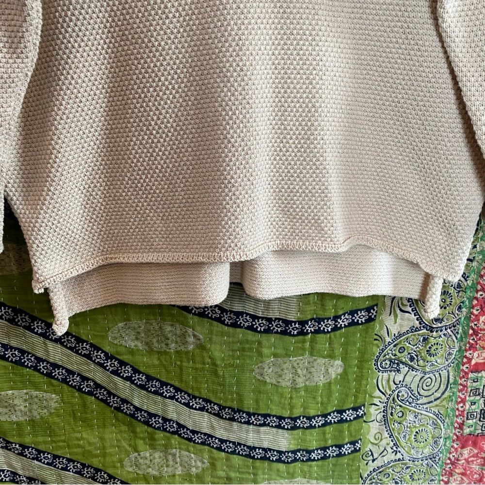 Free People Beach Oatmeal Hailey Sweater/ Pants Waffle Knit Set Size Small - Picture 5 of 16